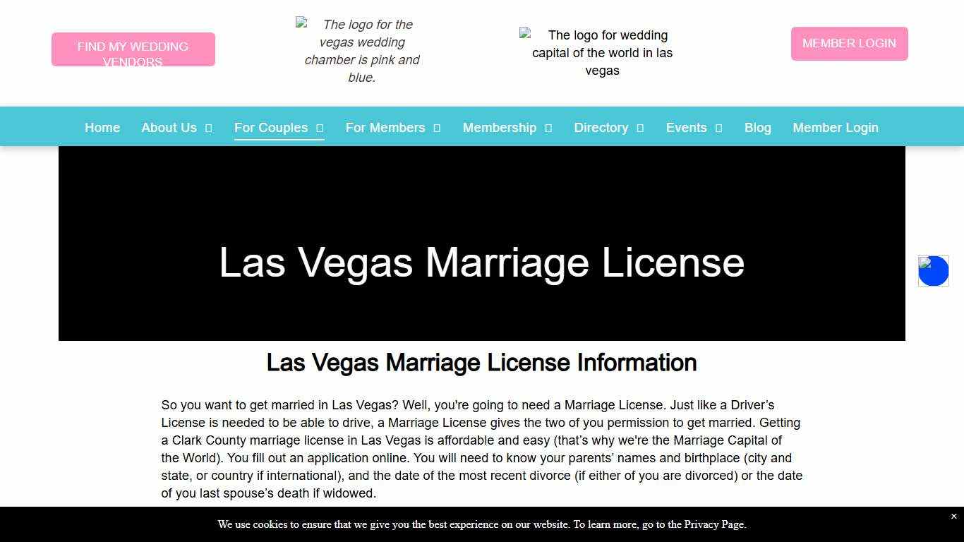 Las Vegas Marriage License Information - VWC
